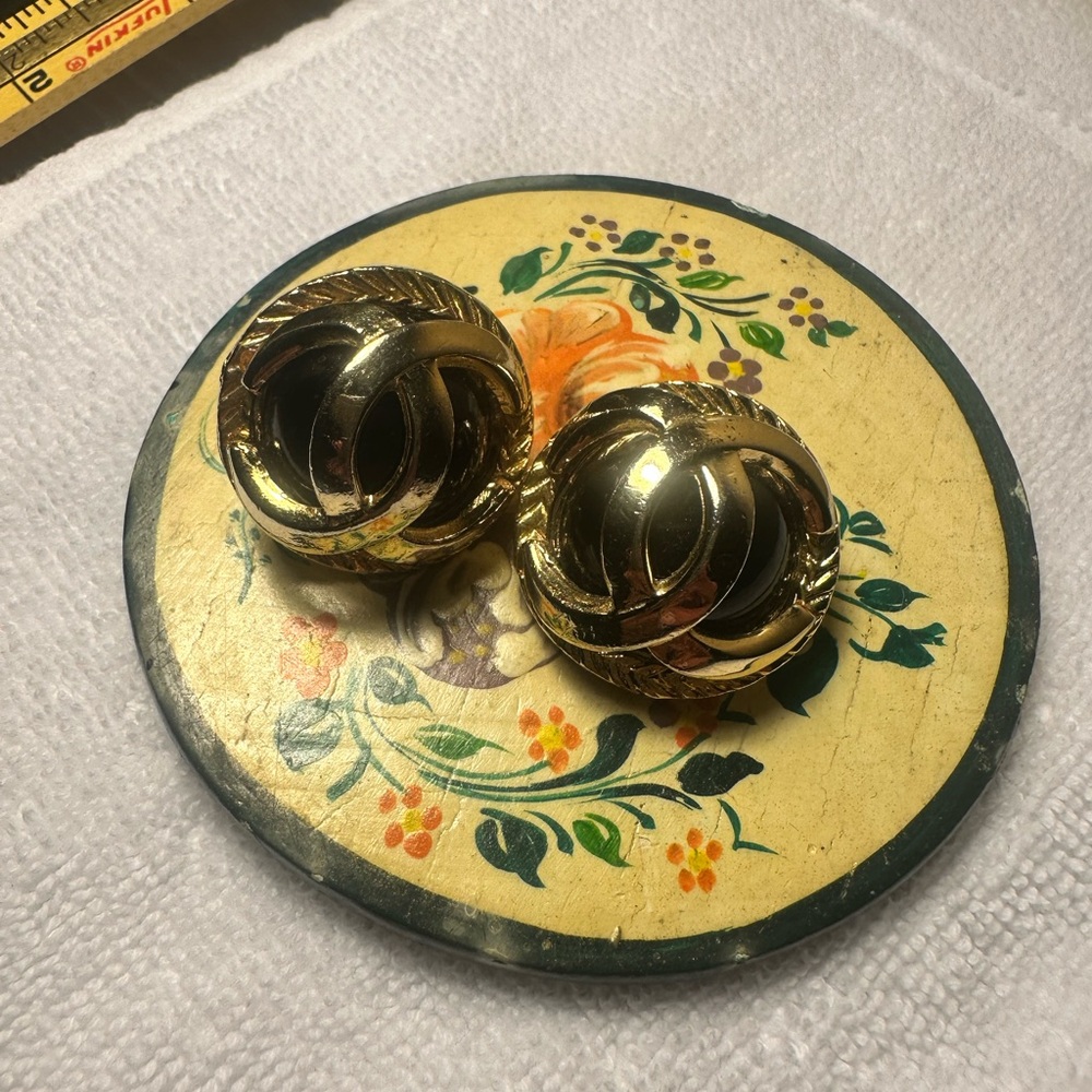 Chanel Gold Clip-On Earrings